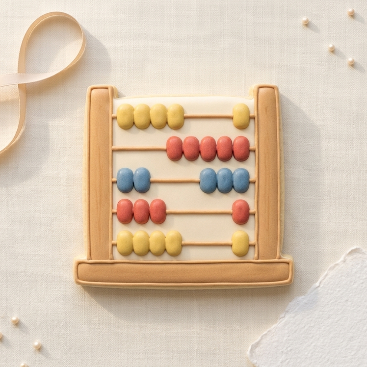 Abacus Rainbow Beads Cookie Cutter, 3D Printed Food Theme Cutter