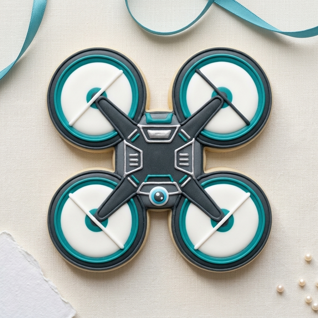 Drone Propeller Cookie Cutter, 3D Printed Birthday Party Cutter