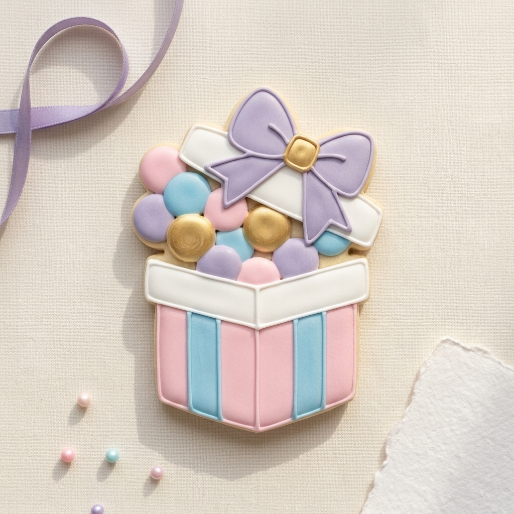 Gender Reveal Confetti Box Cookie Cutter, 3D Printed Baby Shower Cutter