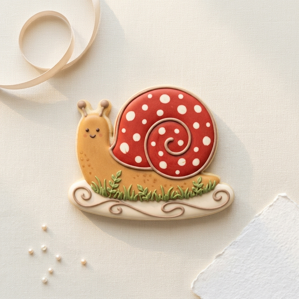 Toadstool Snail Cookie Cutter, 3D Printed Fairy Garden