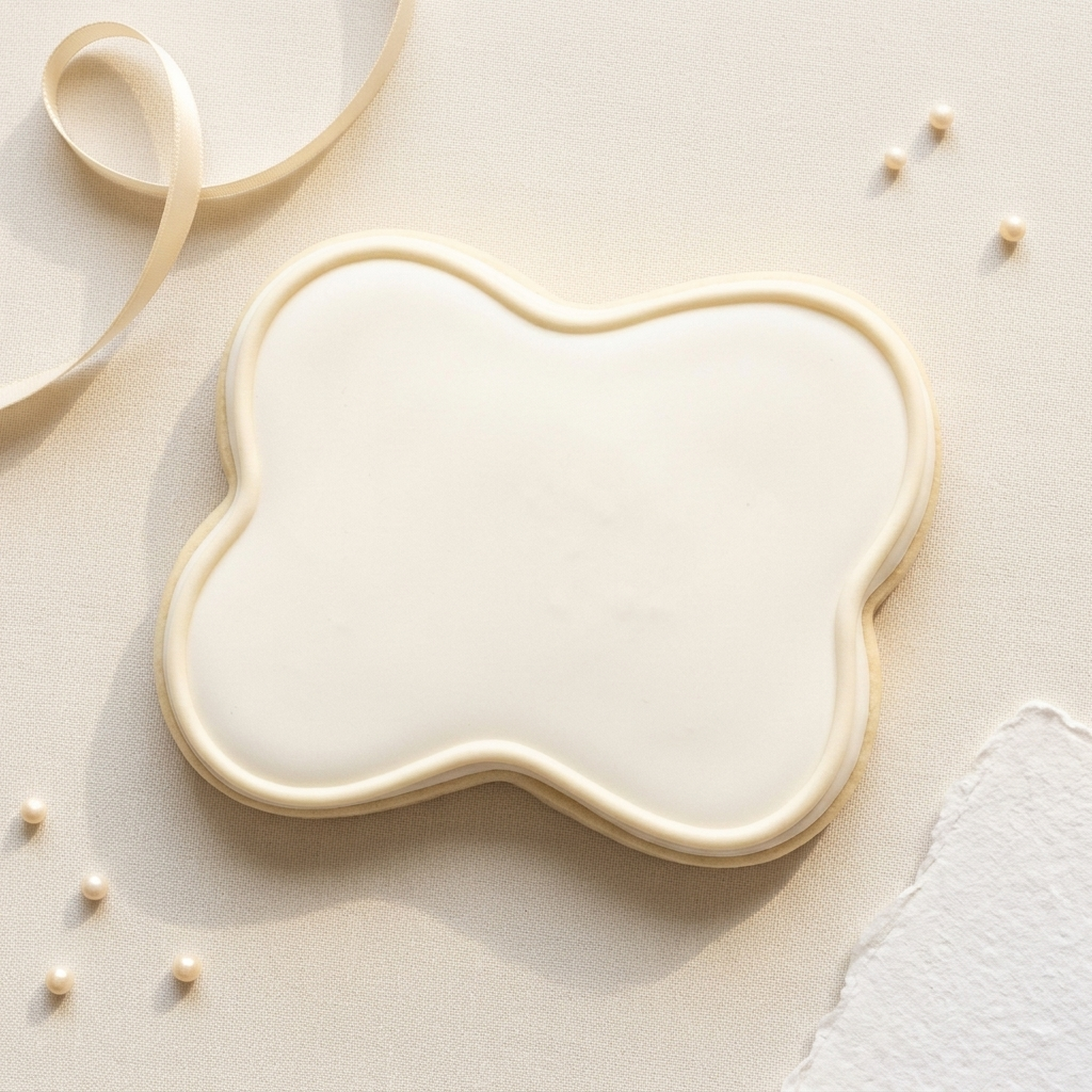 Modern Blob Plaque Cookie Cutter, 3D Printed Baby Shower Cutter