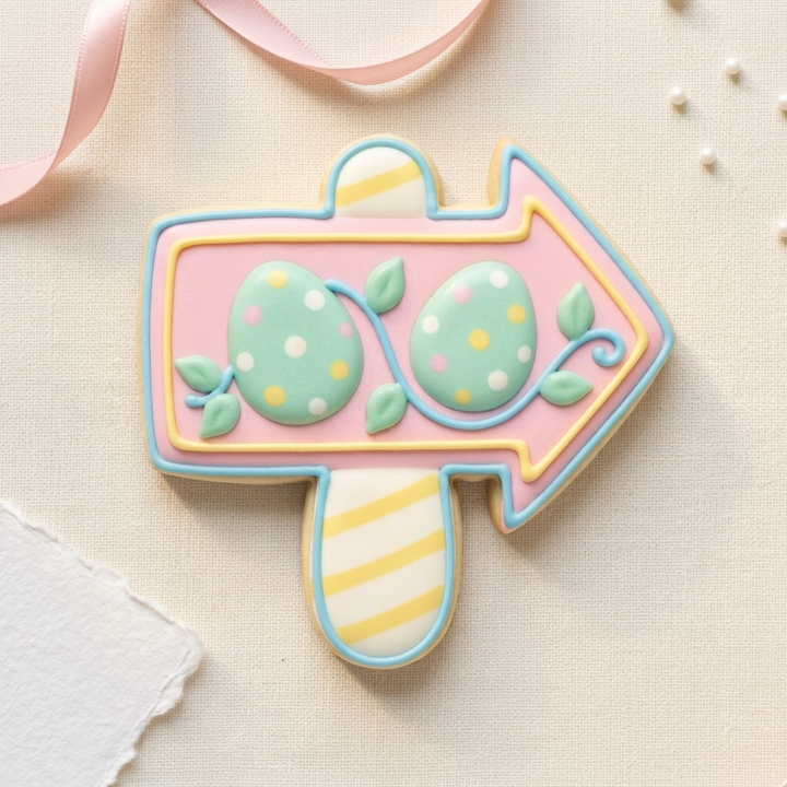 Egg Hunt Direction Sign Cookie Cutter, 3D Printed Easter Cutter