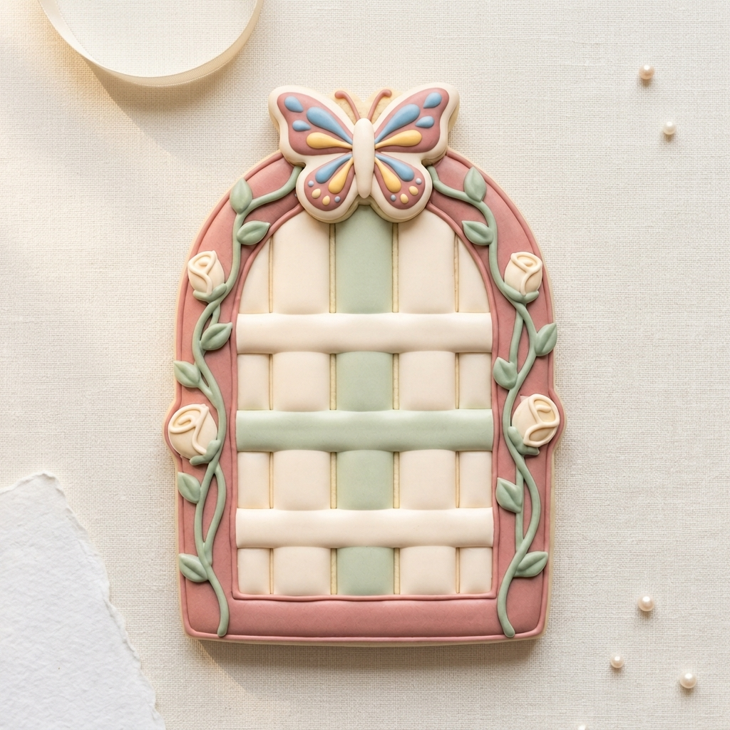 Butterfly Garden Arch Cookie Cutter, 3D Printed Easter Cutter