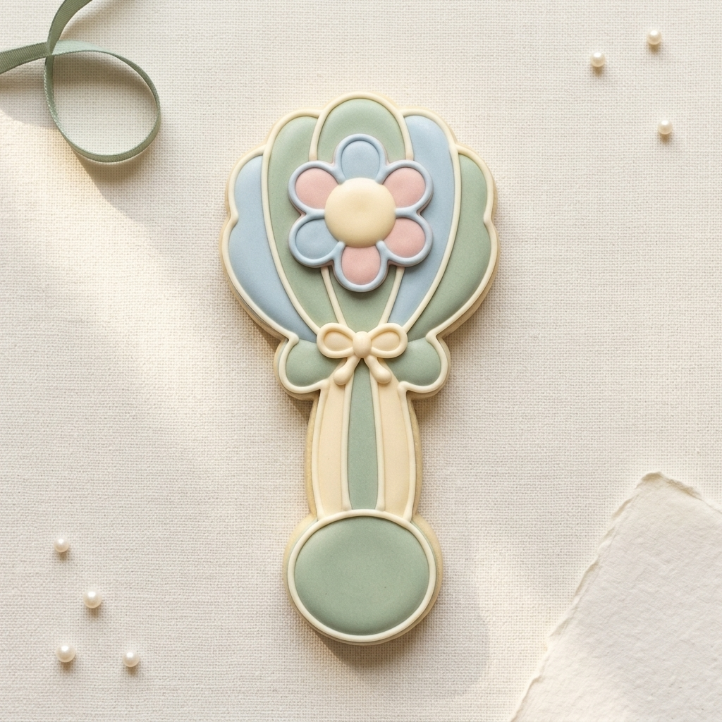 Little Peanut Rattle Cookie Cutter, 3D Printed Baby Shower Cutter