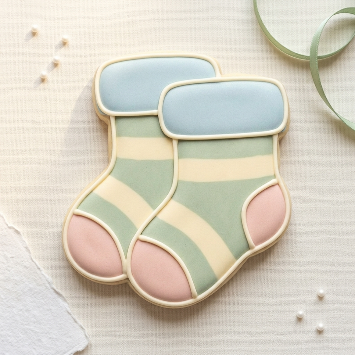 Baby Socks Pair Cookie Cutter, 3D Printed Baby Shower Cutter