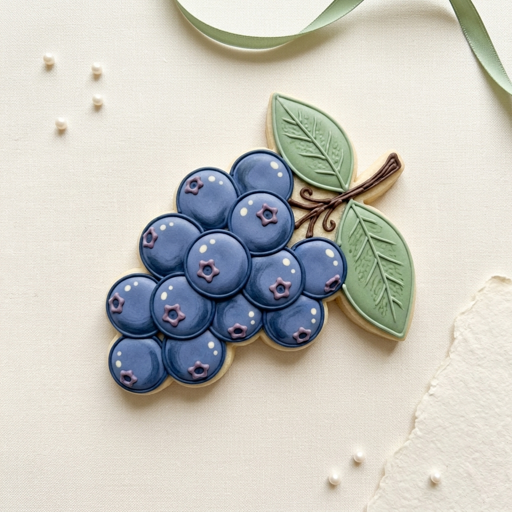 Blueberry Cluster Cookie Cutter, 3D Printed Garden Party