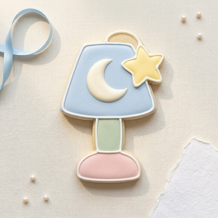 Nursery Lamp Moon Cookie Cutter, 3D Printed Baby Shower Cutter