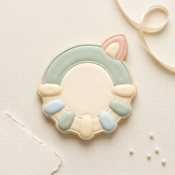 Baby Teether Ring Cookie Cutter, 3D Printed Baby Shower Cutter