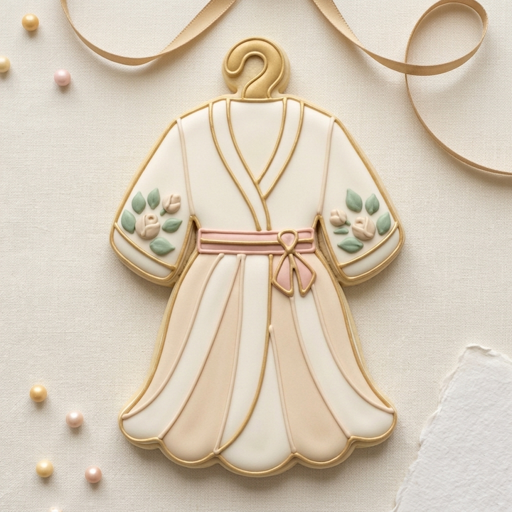 Bridal Robe Hanger Cookie Cutter, 3D Printed Wedding Cutter
