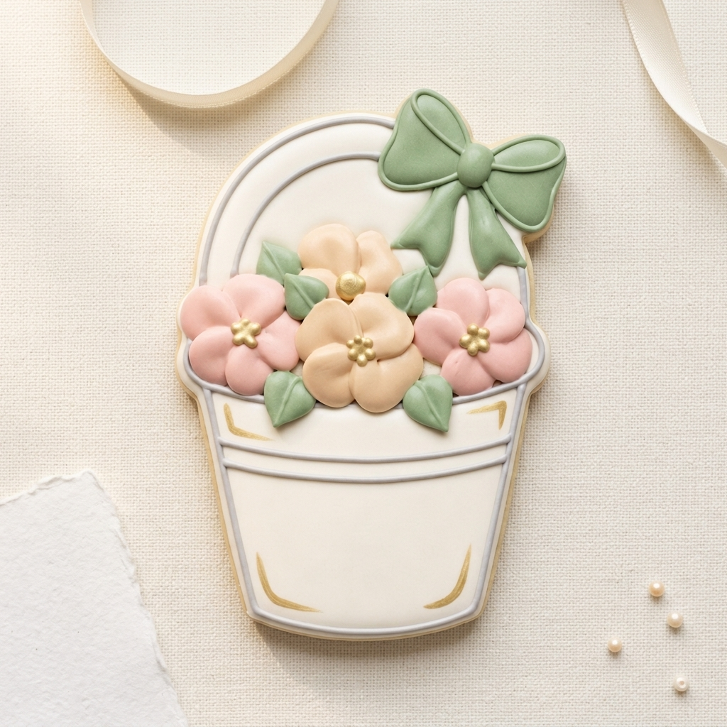 Flower Bar Bucket Cookie Cutter, 3D Printed Wedding Cutter