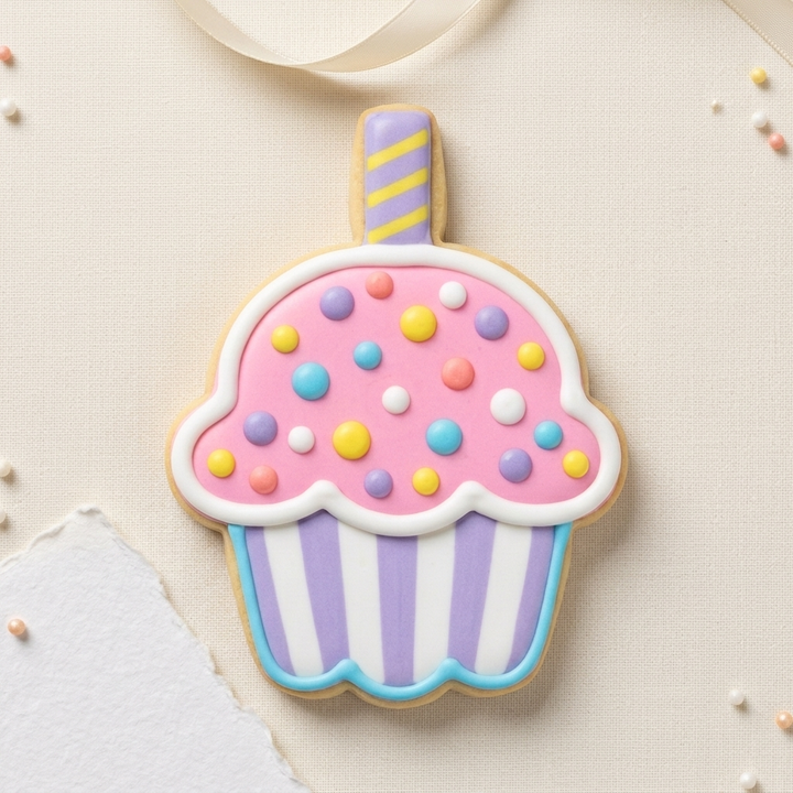 Confetti Cupcake Wrapper Cookie Cutter, 3D Printed Birthday Party Cutter