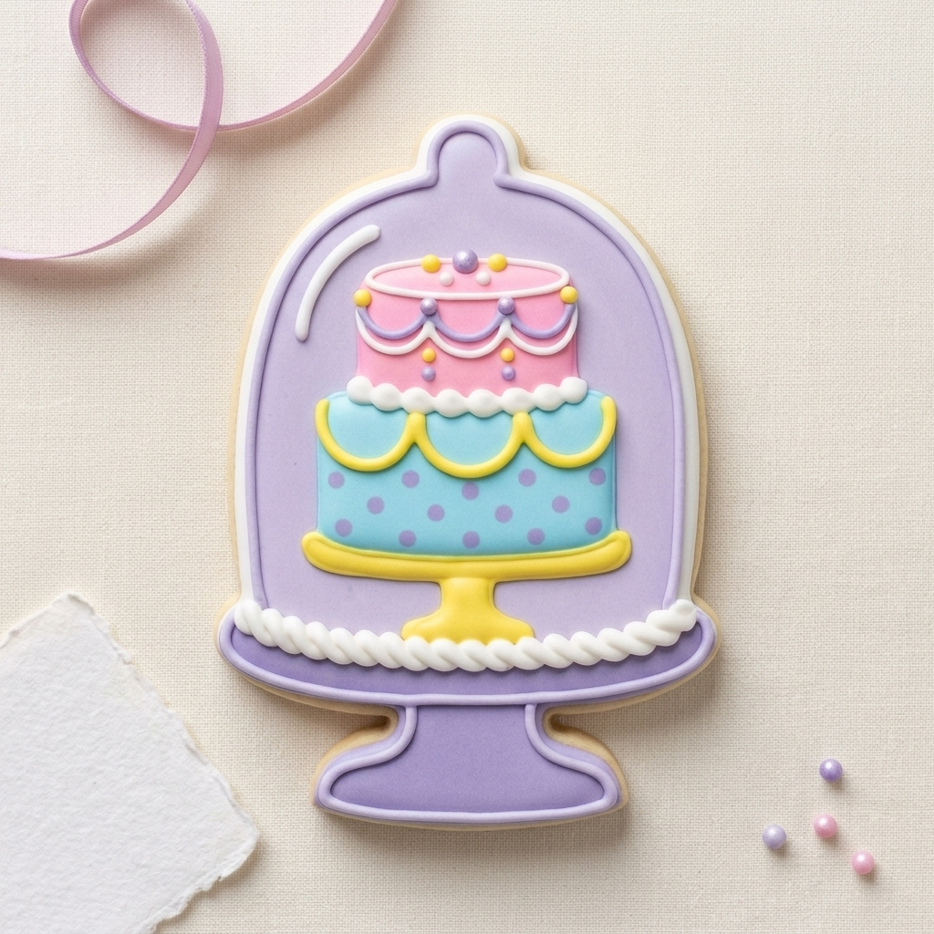 Celebration Cake Dome Cookie Cutter, 3D Printed Birthday Party Cutter