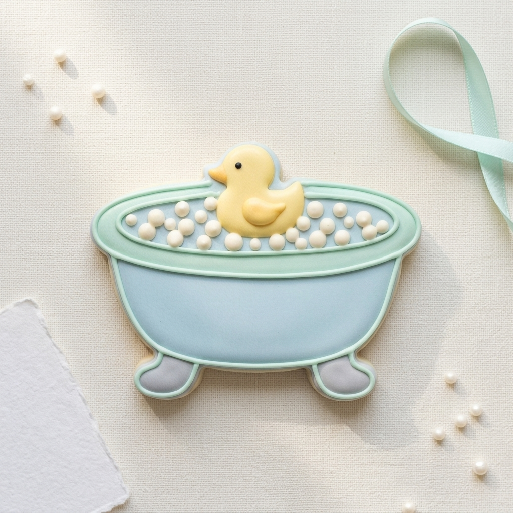 Baby Bathtub Duck Cookie Cutter, 3D Printed Baby Shower