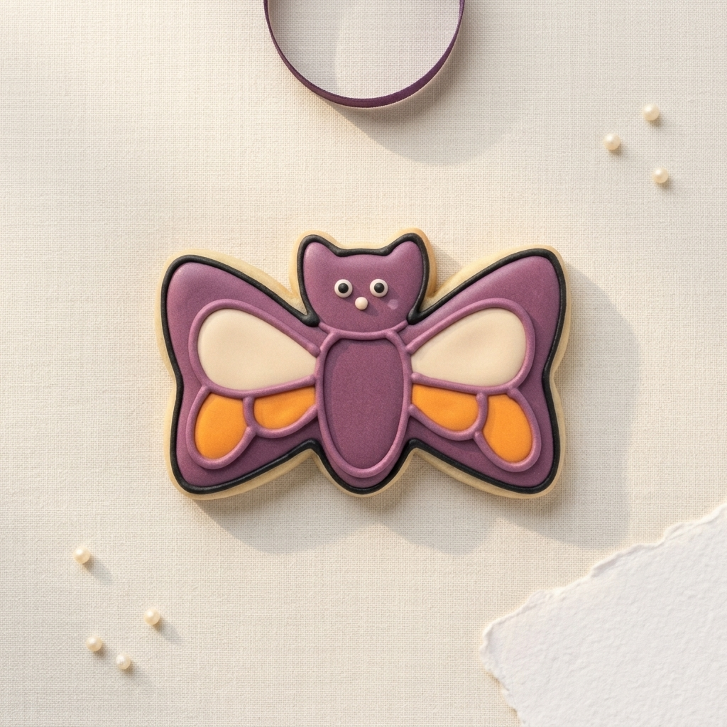 Bat Bow Tie Cookie Cutter, 3D Printed Halloween Cutter