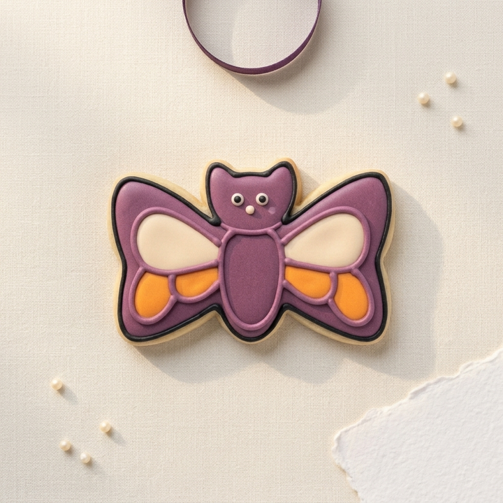 Bat Bow Tie Cookie Cutter, 3D Printed Halloween Cutter