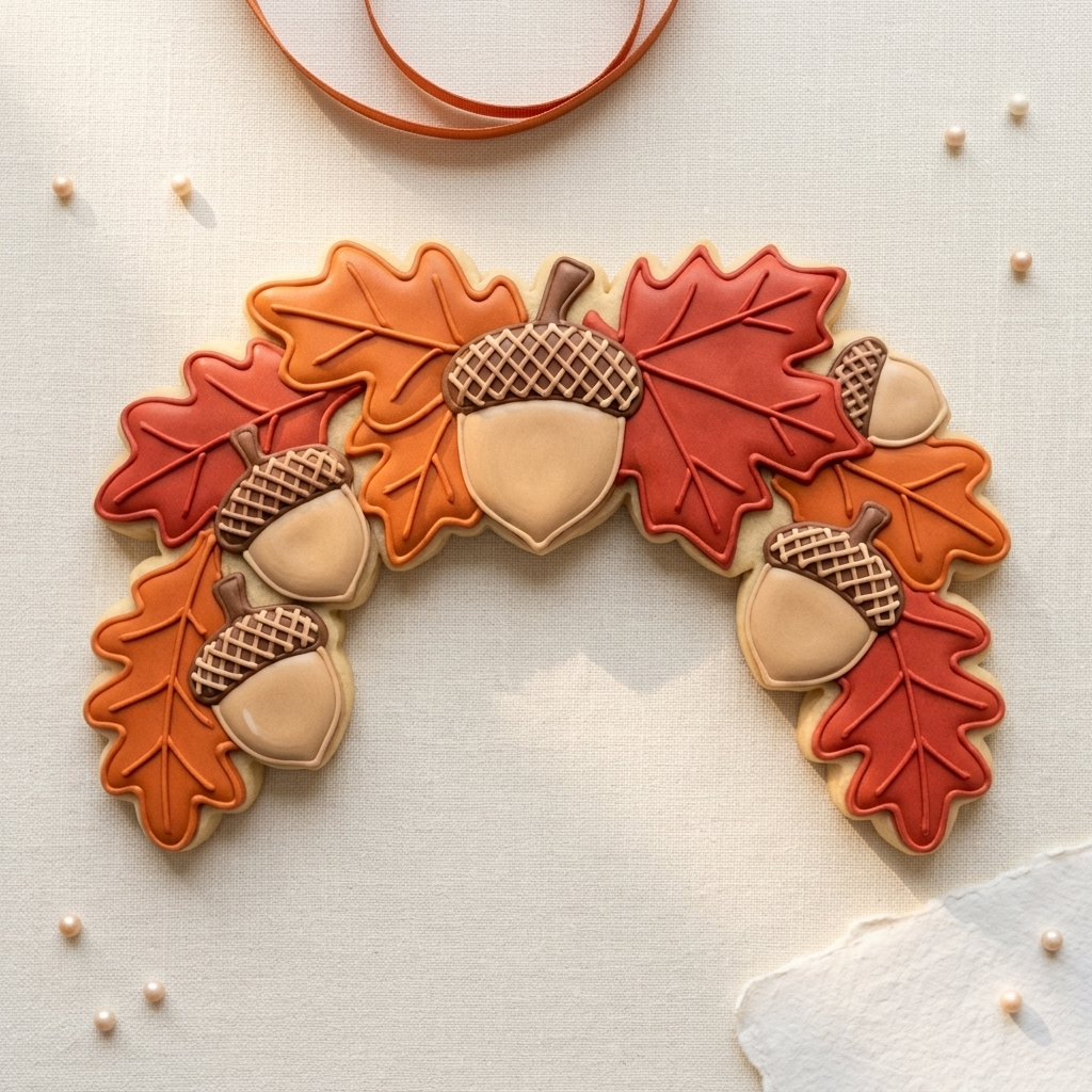 Acorn Garland Cookie Cutter, 3D Printed Thanksgiving Cutter