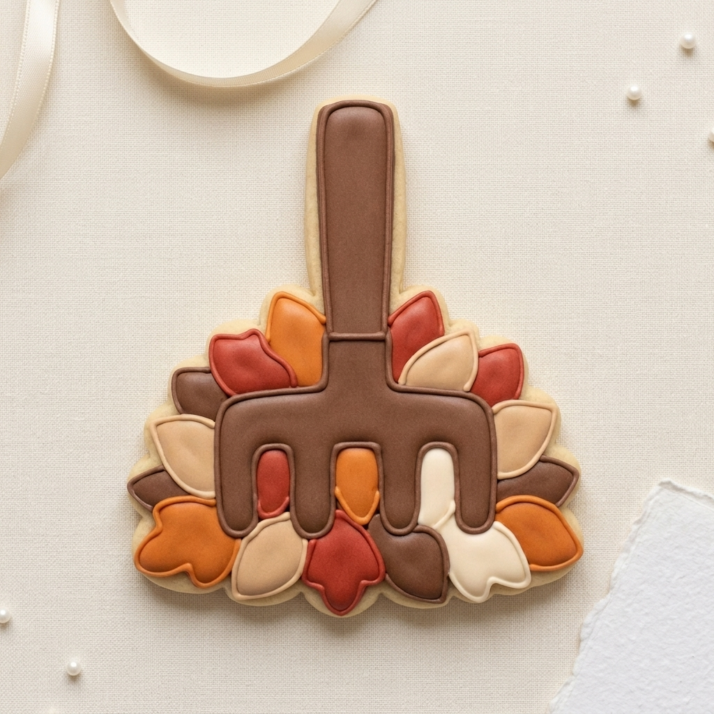 Fall Leaf Rake Cookie Cutter, 3D Printed Thanksgiving Cutter