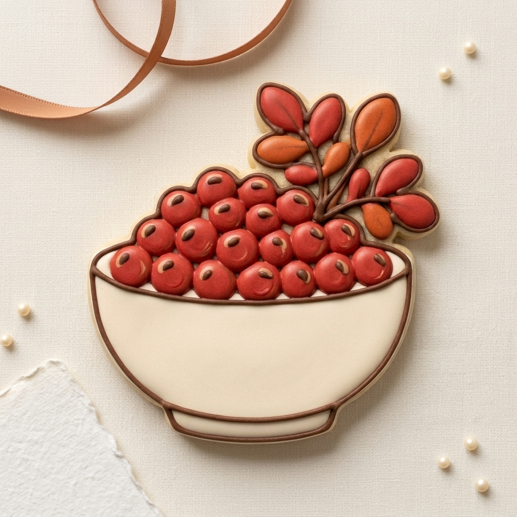 Cranberry Bowl Cookie Cutter, 3D Printed South Asian Festival Cutter