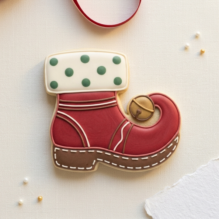 Elf Shoe Bell Cookie Cutter, 3D Printed South Asian Festival Cutter
