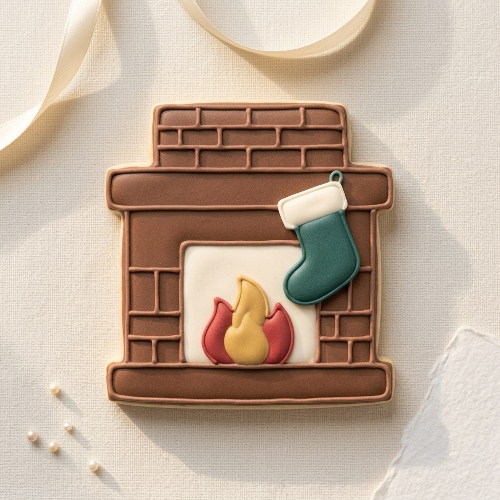 Stocking Fireplace Cookie Cutter, 3D Printed South Asian Festival Cutter