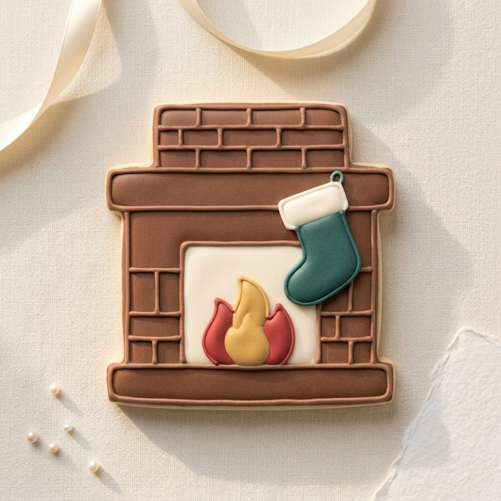 Stocking Fireplace Cookie Cutter, 3D Printed South Asian Festival Cutter