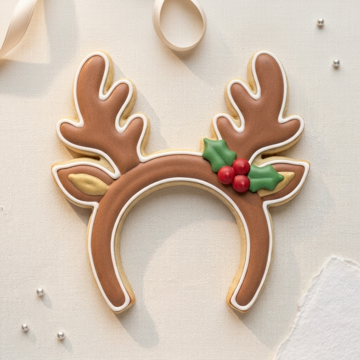 Reindeer Antler Headband Cookie Cutter, 3D Printed South Asian Festival Cutter
