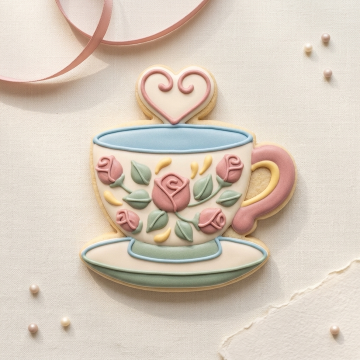 Grandma Teacup Cookie Cutter, 3D Printed Family Gift Cutter