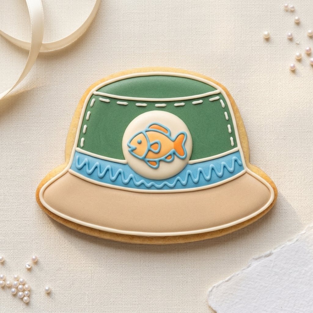 Grandpa Fishing Hat Cookie Cutter, 3D Printed Family Gift Cutter