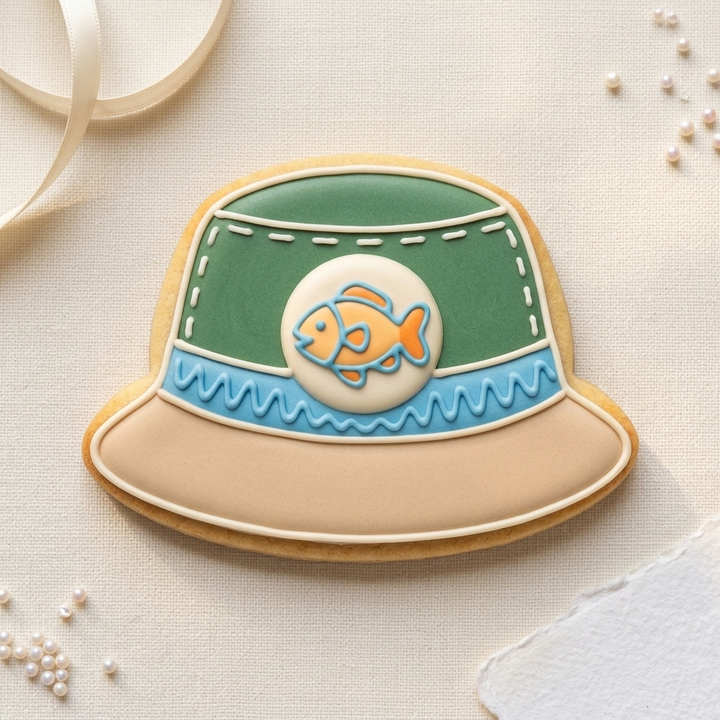 Grandpa Fishing Hat Cookie Cutter, 3D Printed Family Gift Cutter