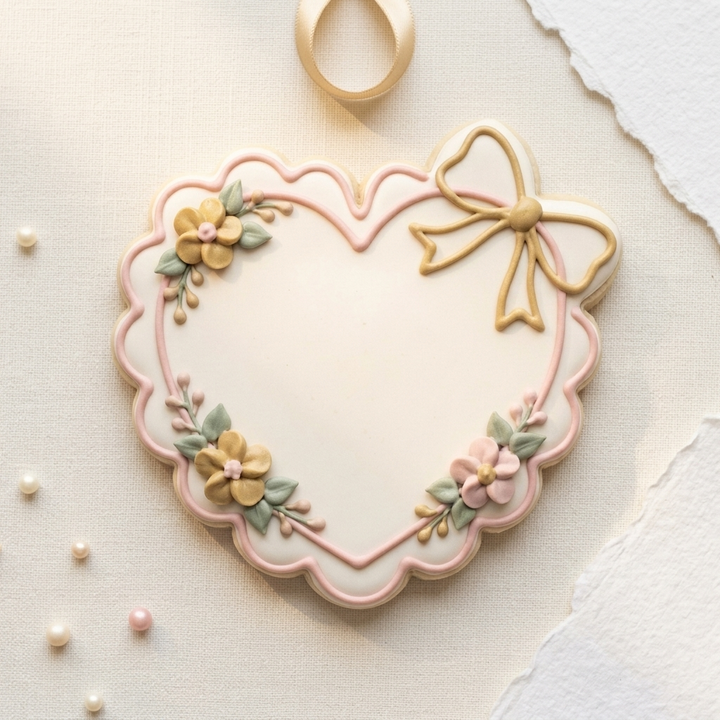 Auntie Heart Plaque Cookie Cutter, 3D Printed Baby Shower Cutter
