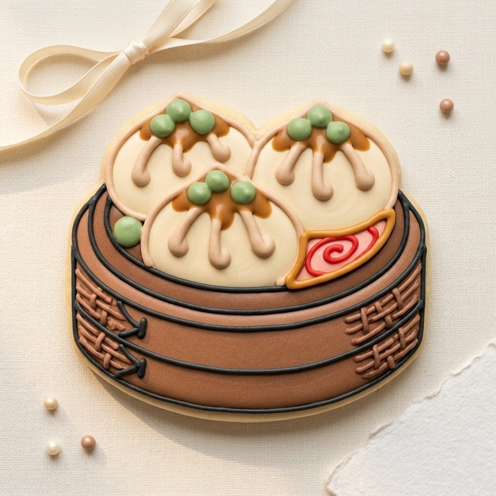 Dumpling Basket Cookie Cutter, 3D Printed Lunar New Year Cutter