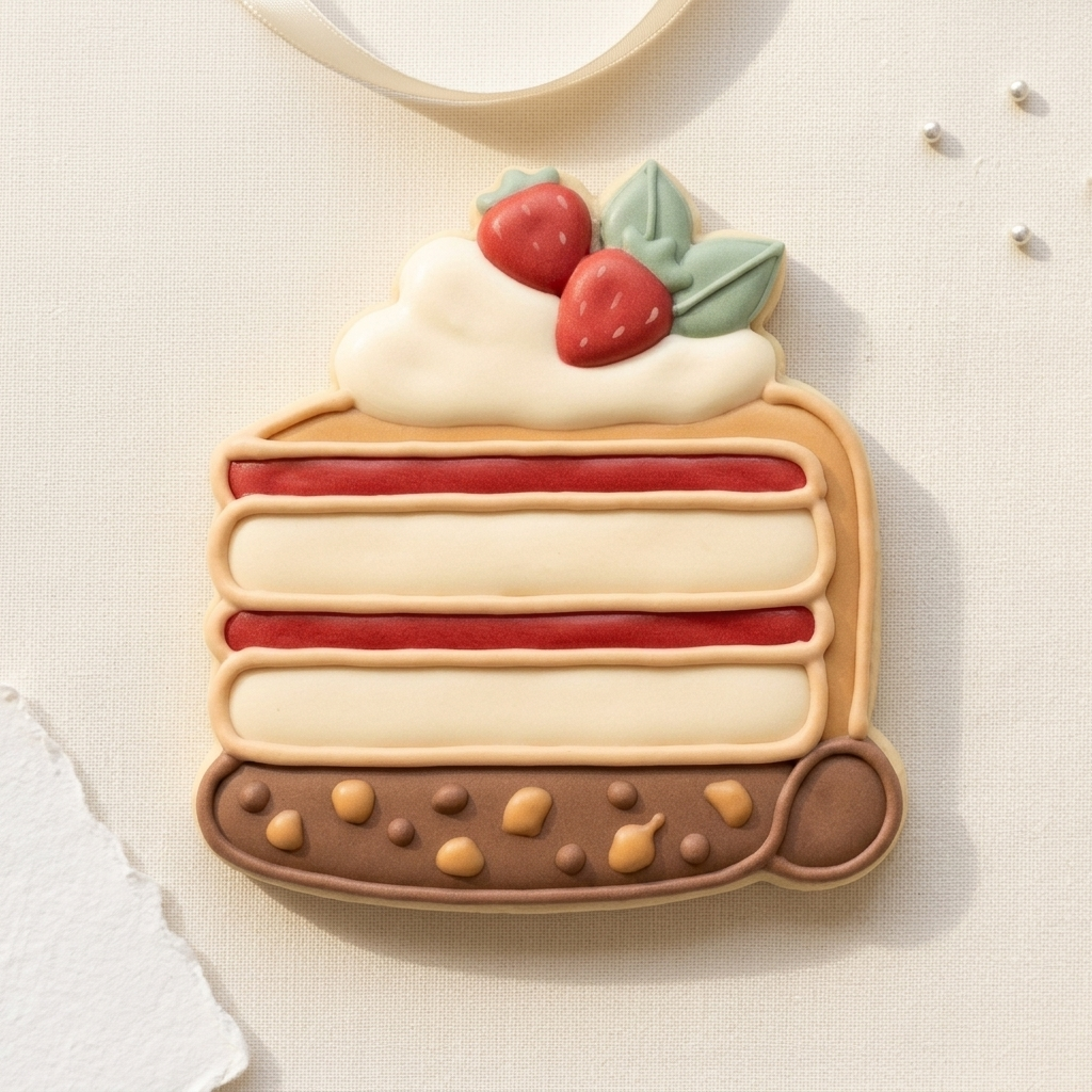Strawberry Shortcake Slice Cookie Cutter, 3D Printed Birthday Party Cutter