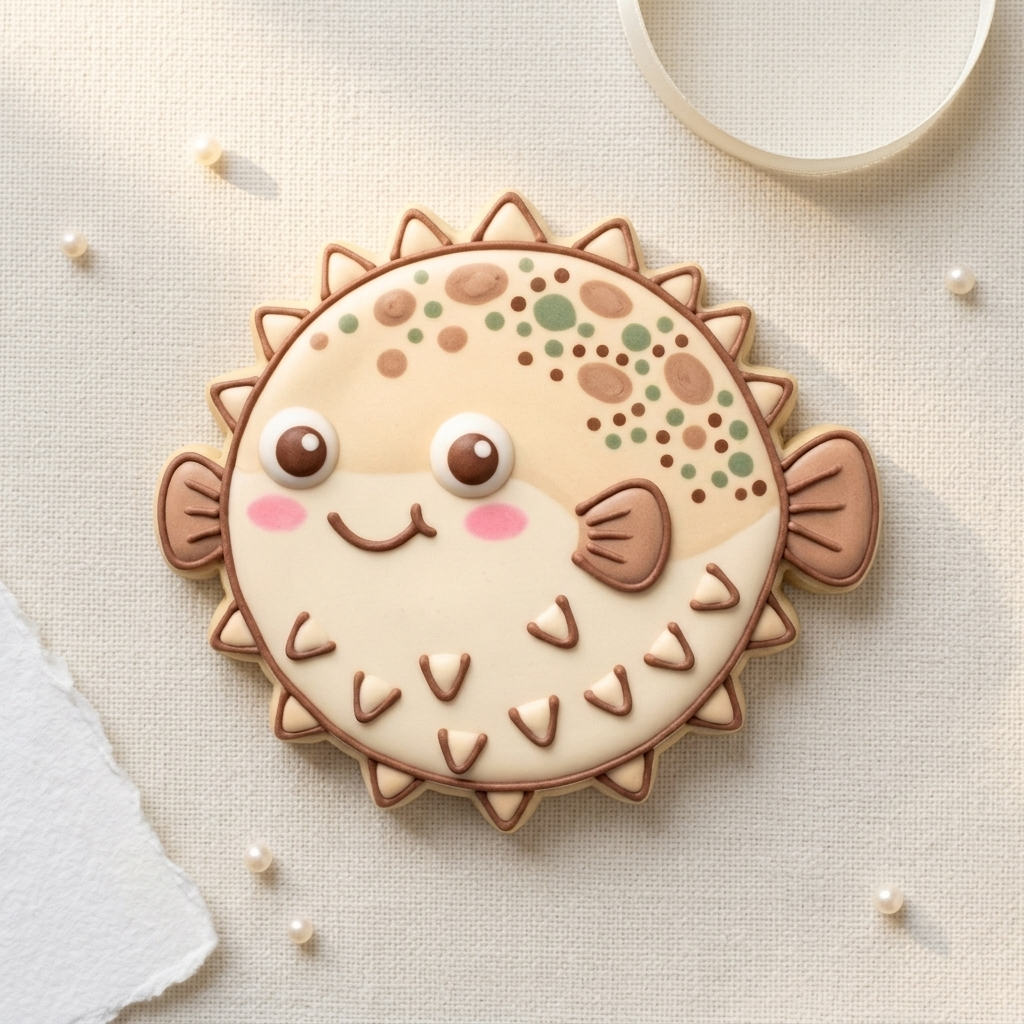 Pufferfish Cookie Cutter, 3D Printed Birthday Party Cutter