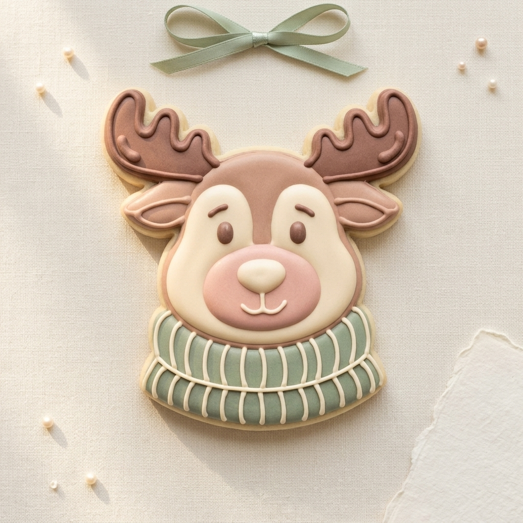 Moose Sweater Cookie Cutter, 3D Printed Christmas Cutter
