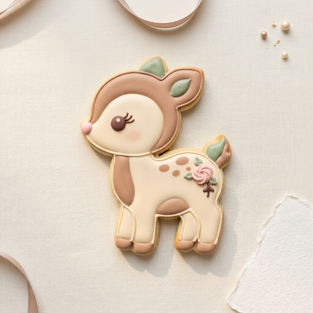 Deer Fawn Cookie Cutter, 3D Printed Baby Shower Cutter
