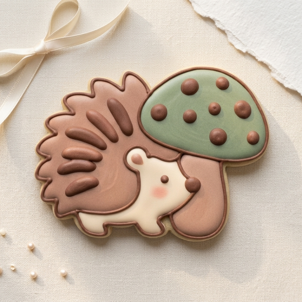 Hedgehog Mushroom Cookie Cutter, 3D Printed Thanksgiving Cutter