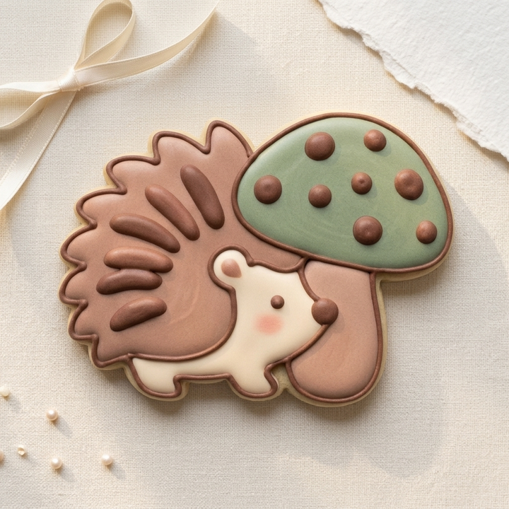 Hedgehog Mushroom Cookie Cutter, 3D Printed Thanksgiving Cutter