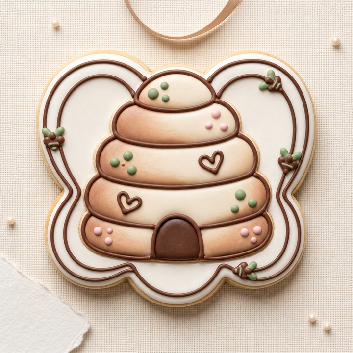 Beehive Heart Cookie Cutter, 3D Printed Baby Shower Cutter