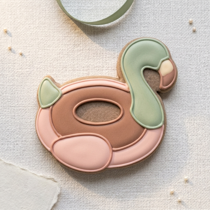 Flamingo Pool Float Cookie Cutter, 3D Printed Birthday Party Cutter