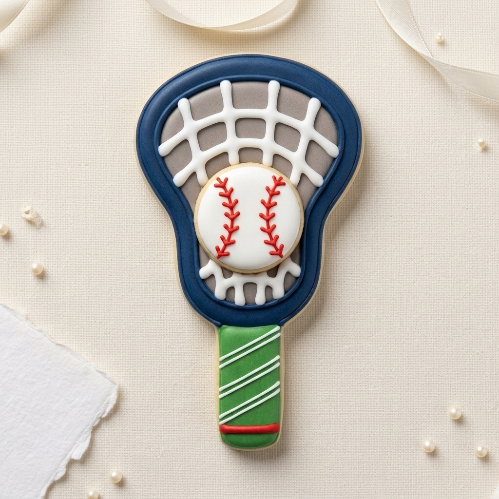 Lacrosse Stick Ball Cookie Cutter, 3D Printed Birthday Party Cutter