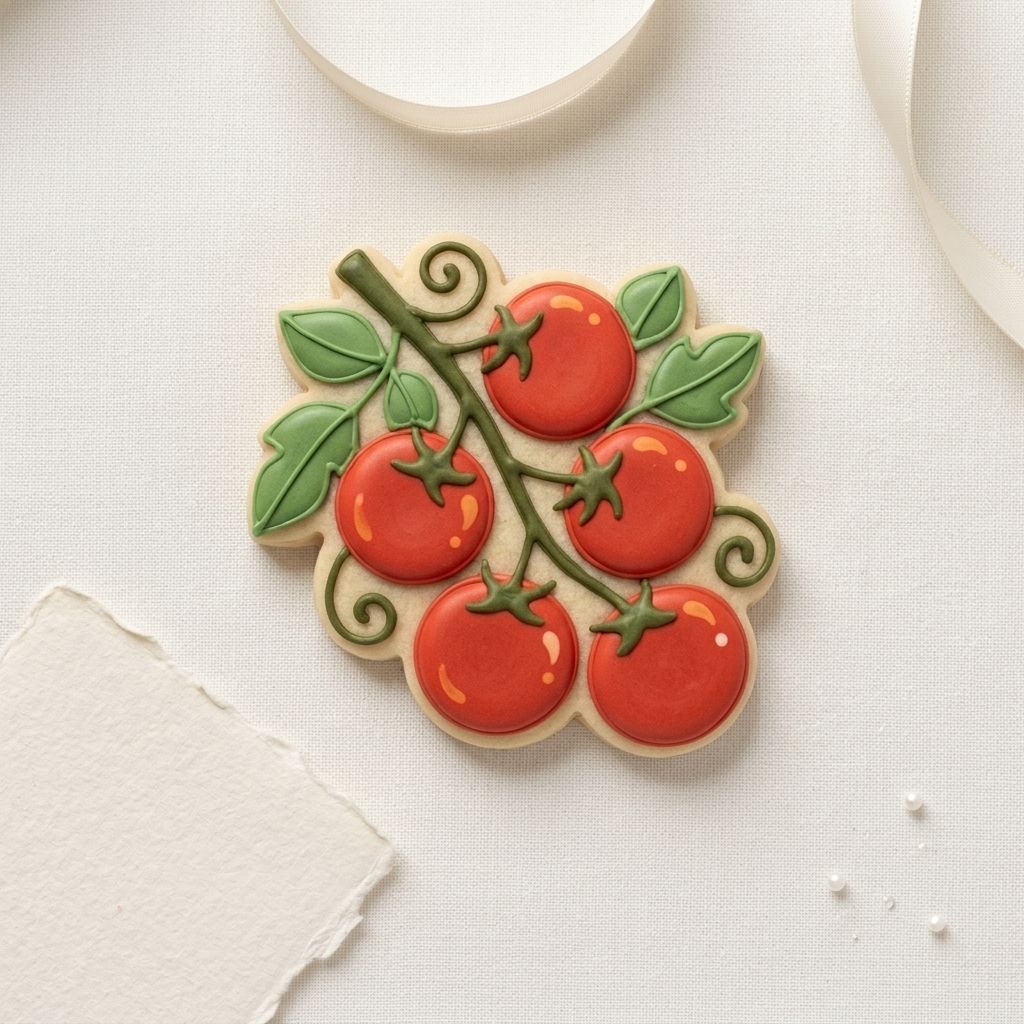 Tomato Vine Cluster Cookie Cutter, 3D Printed Kitchen Theme