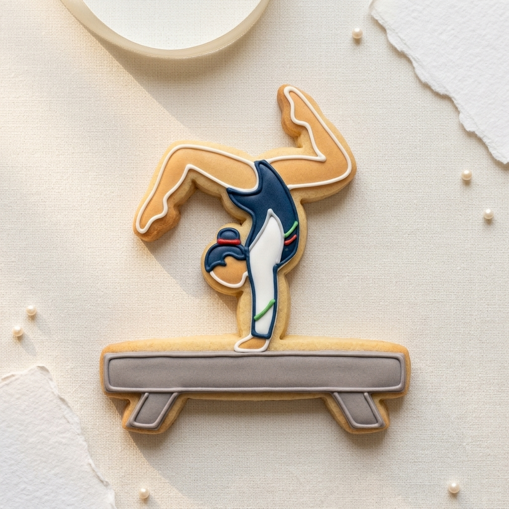 Gymnast Balance Beam Cookie Cutter, 3D Printed Birthday Party Cutter