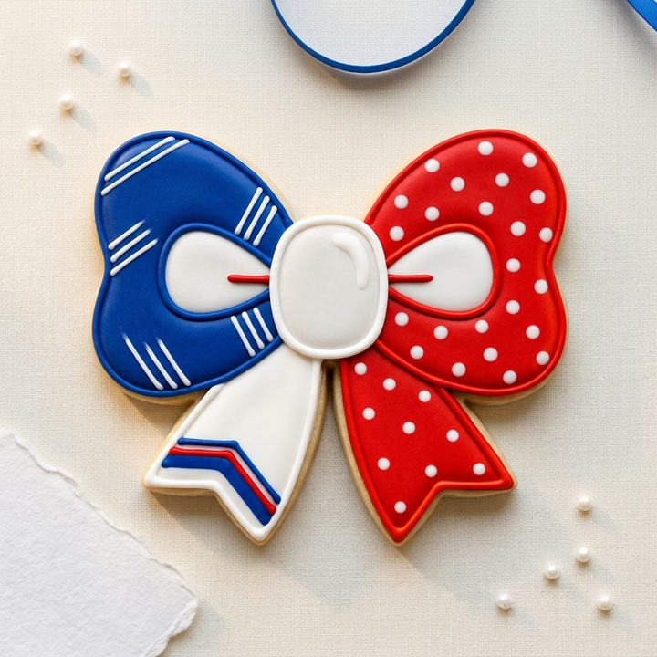 Cheer Bow Cookie Cutter, 3D Printed Birthday Party Cutter
