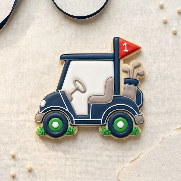 Golf Cart Flag Cookie Cutter, 3D Printed Family Gift Cutter