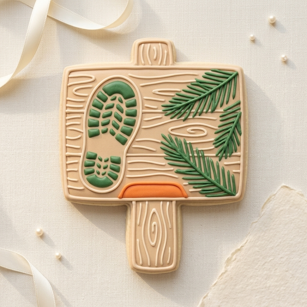 Hiking Trail Sign Cookie Cutter, 3D Printed Birthday Party Cutter