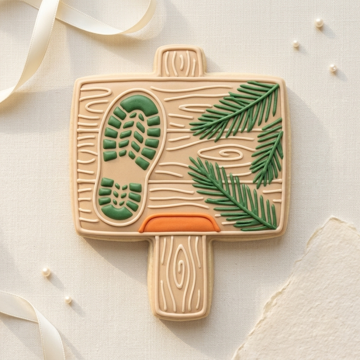 Hiking Trail Sign Cookie Cutter, 3D Printed Birthday Party Cutter