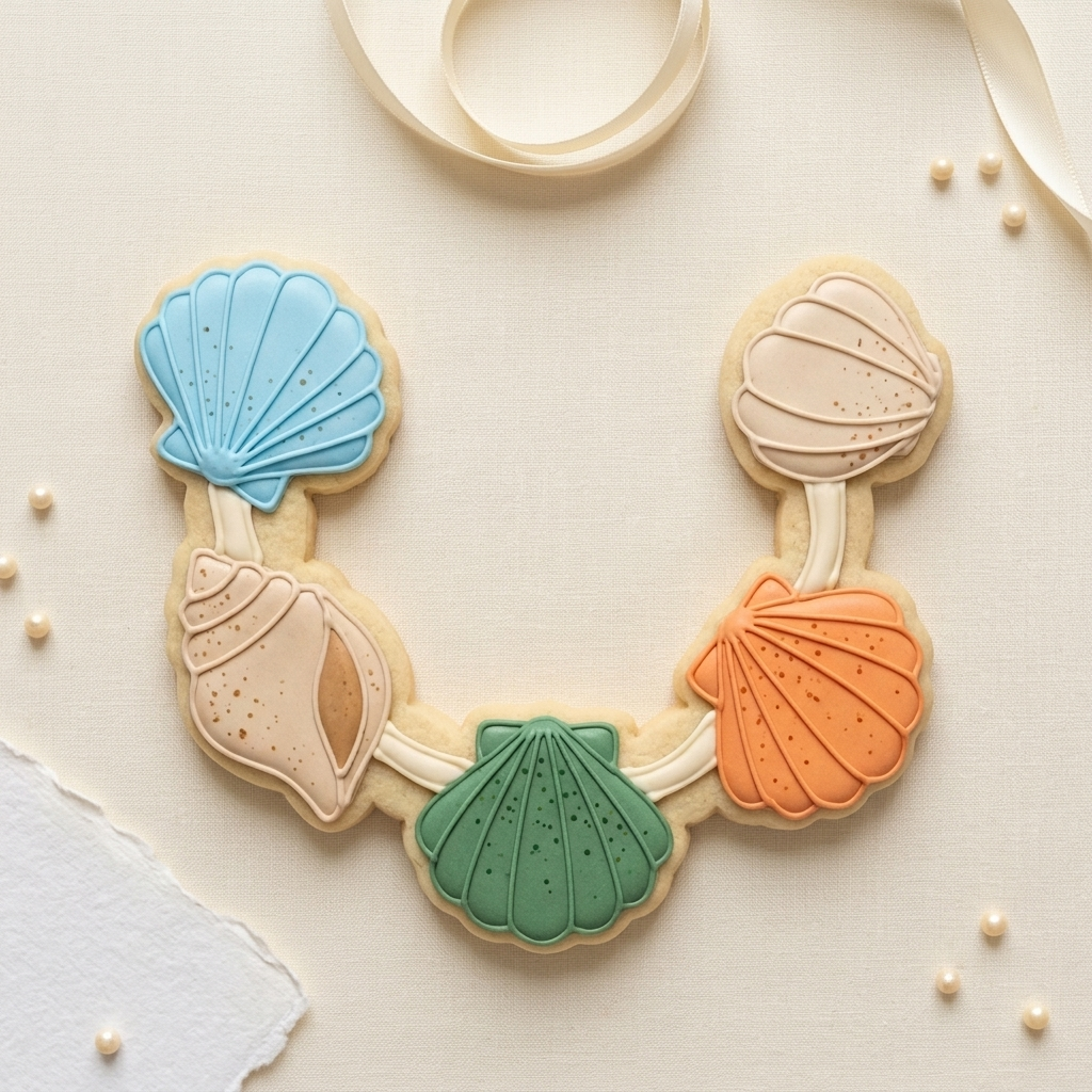 Seashell Garland Cookie Cutter, 3D Printed Wedding Cutter