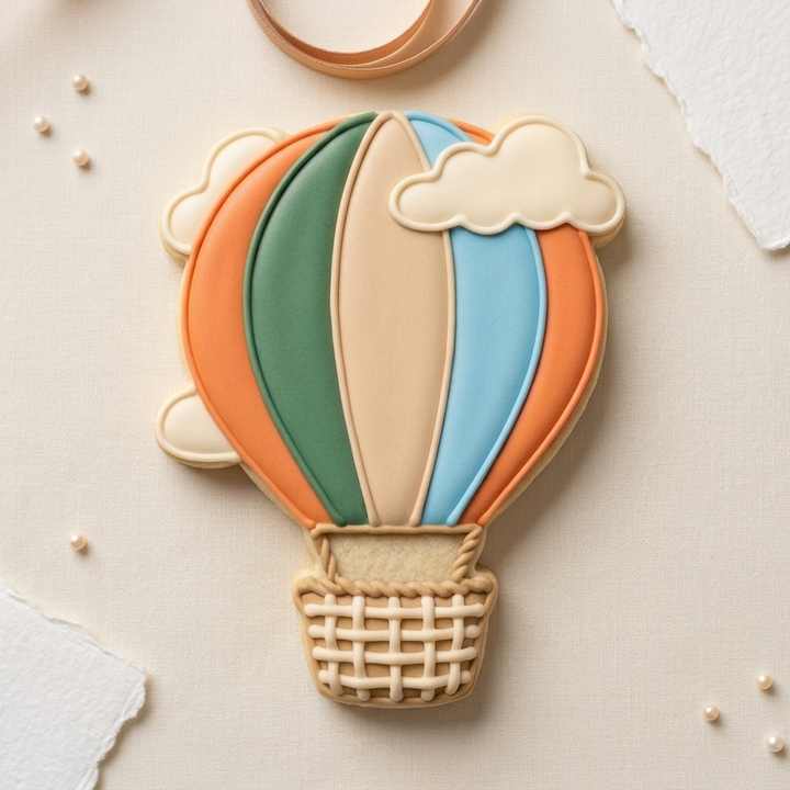 Hot Air Balloon Basket Cookie Cutter, 3D Printed Baby Shower Cutter