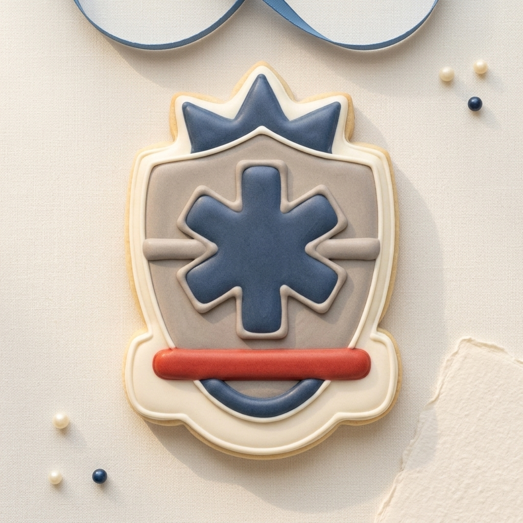 EMT Star Badge Cookie Cutter, 3D Printed Work Theme Cutter