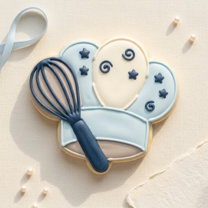 Chef Hat Whisk Cookie Cutter, 3D Printed Food Theme Cutter